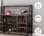 Style Wine Bar Cabinet with Ample Storage and Versatile - Image 5