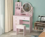 Taryn Engineered wood Dressing Table with Stool - Image 2