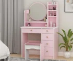 Taryn Engineered wood Dressing Table with Stool
