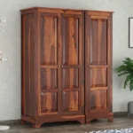 Terry 3 Door Solid Sheesham Wood Wardrobe