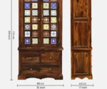 Traditional Sheesham Wood 2 Door Wardrobe - Image 4