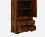 Traditional Sheesham Wood 2 Door Wardrobe - Image 2