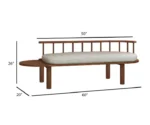 Urban Czar 2 Seater Wooden Bench - Image 4