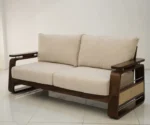 Vedic 3+1+1 Sheesham Wood Sofa Set With Cane and Brass Detailing - Image 13