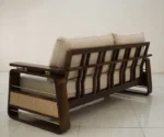 Vedic 3+1+1 Sheesham Wood Sofa Set With Cane and Brass Detailing - Image 16