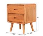Veera Wooden Bedside Table - Image 5