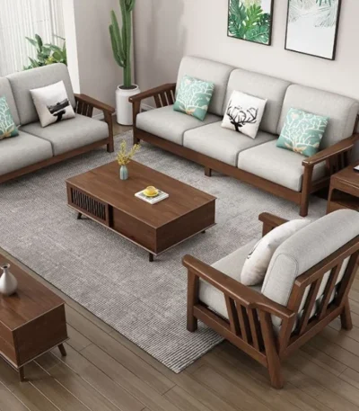 Verona Classic Wooden Sofa Set