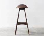 Vintage Bar Stool In Solid Dark Stained - Image 4