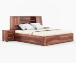 Wana Sheesham Wood King-Queen Size Bed with Hydraulic Storage - Image 5