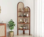 Willa Solid Wood Cane Book Shelf