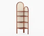 Willa Solid Wood Cane Book Shelf - Image 2