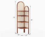 Willa Solid Wood Cane Book Shelf - Image 5