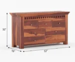 Wilson Sheesham Wood Dressing Table with Storage - Image 9