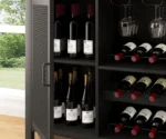 Wine Bar Cabinet  Coffee Bar Liquor Cabinet with Storage - Image 6