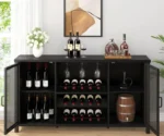 Wine Bar Cabinet  Coffee Bar Liquor Cabinet with Storage - Image 7