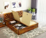Wooden Bed With Drawer Storage Bed - Image 4