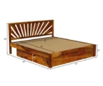 Wooden Bed With Drawer Storage Bed - Image 5