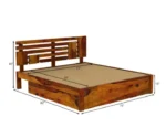 Wooden Bed With Storage - Image 7
