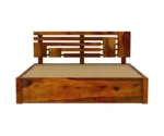 Wooden Bed With Storage - Image 6