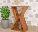 Wooden Z-Shaped Console Tables