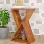 Wooden Z-Shaped Console Tables