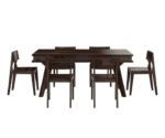 solid wood dining table set with 6 chairs - Image 3