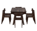 solid wood dining table set with 6 chairs - Image 6