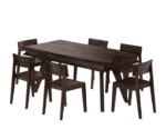solid wood dining table set with 6 chairs - Image 7