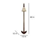 Druid Wooden Floor Lamp with Brown Base and Jute Fabric Lampshade - Image 9