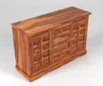 Emboss Sheesham Wooden Cabinet and Sideboard - Image 3