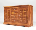 Emboss Sheesham Wooden Cabinet and Sideboard - Image 4