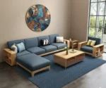 L Shape Sofa  Modern Sofa Set Design  Sheesham Wood - Image 4