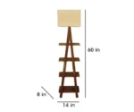 Louise Wooden Floor Lamp with Brown Base and Jute Fabric Lampshade - Image 8