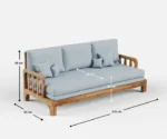 Malabar Solid Wood Sofa Cum Bed - Image 7