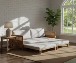 Noah 3 Seater Solid Wood Rattan Sofa  Cum Bed and L Shape - Image 3