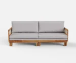 Noah 3 Seater Solid Wood Rattan Sofa  Cum Bed and L Shape - Image 7