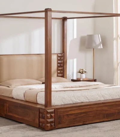 Adana-Swaram-Sheesham-Wood-King-Poster-Bed-Brown-