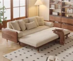 Kyoto Lounge wooden Sofa Bed walnut