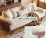 Kyoto Lounge wooden Sofa Bed walnut - Image 14