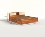 Wana Sheesham Wood King-Queen Size Bed - Image 7