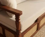 Ayaana Sheesham Wood 3 Seater Sofa Cum Bed with Cane Weaving - Image 5