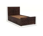 Balikos Sheesham Wood Bed with Drawer Storage - Image 4