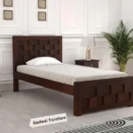 Chola Single Size Bed In Brown Finish
