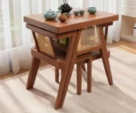 Elegant Wooden Dining Table Set Perfect for Contemporary Living Spaces - Image 2