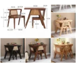 Elegant Wooden Dining Table Set Perfect for Contemporary Living Spaces - Image 12