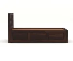 Horten Sheesham Wood Single Bed In Provincial Teak Finish With Box Storage - Image 5