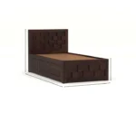 Horten Sheesham Wood Single Bed In Provincial Teak Finish With Box Storage - Image 6