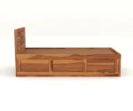Kosmo Solace Single Bed In Sheesham Finish With Box Storage - Image 3