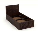 Kosmo Solace Single Bed In Sheesham Finish With Box Storage - Image 3