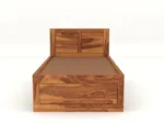 Kosmo Solace Single Bed In Sheesham Finish With Box Storage - Image 5